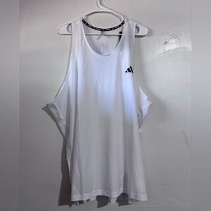 Adidas Men's 2XL White mesh Performance OTR B Tank NWT. Gym workout top